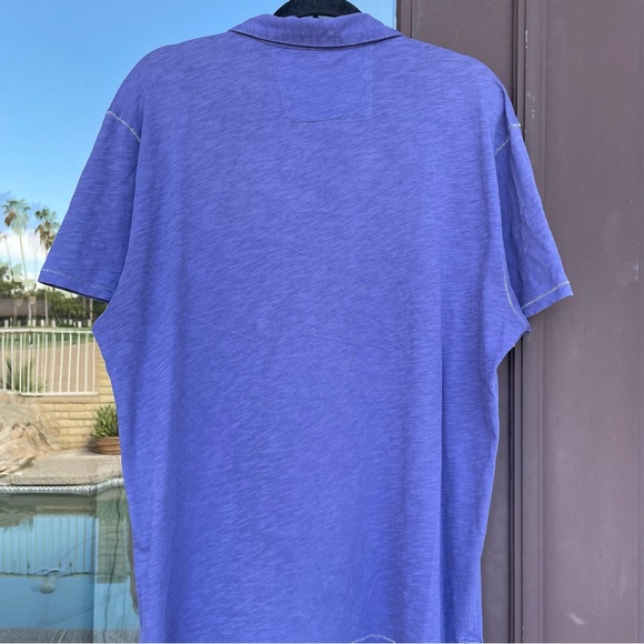 John Varvatos ⭐️ USA Purple Cotton Peace Polo XL - Picture 8 of 11